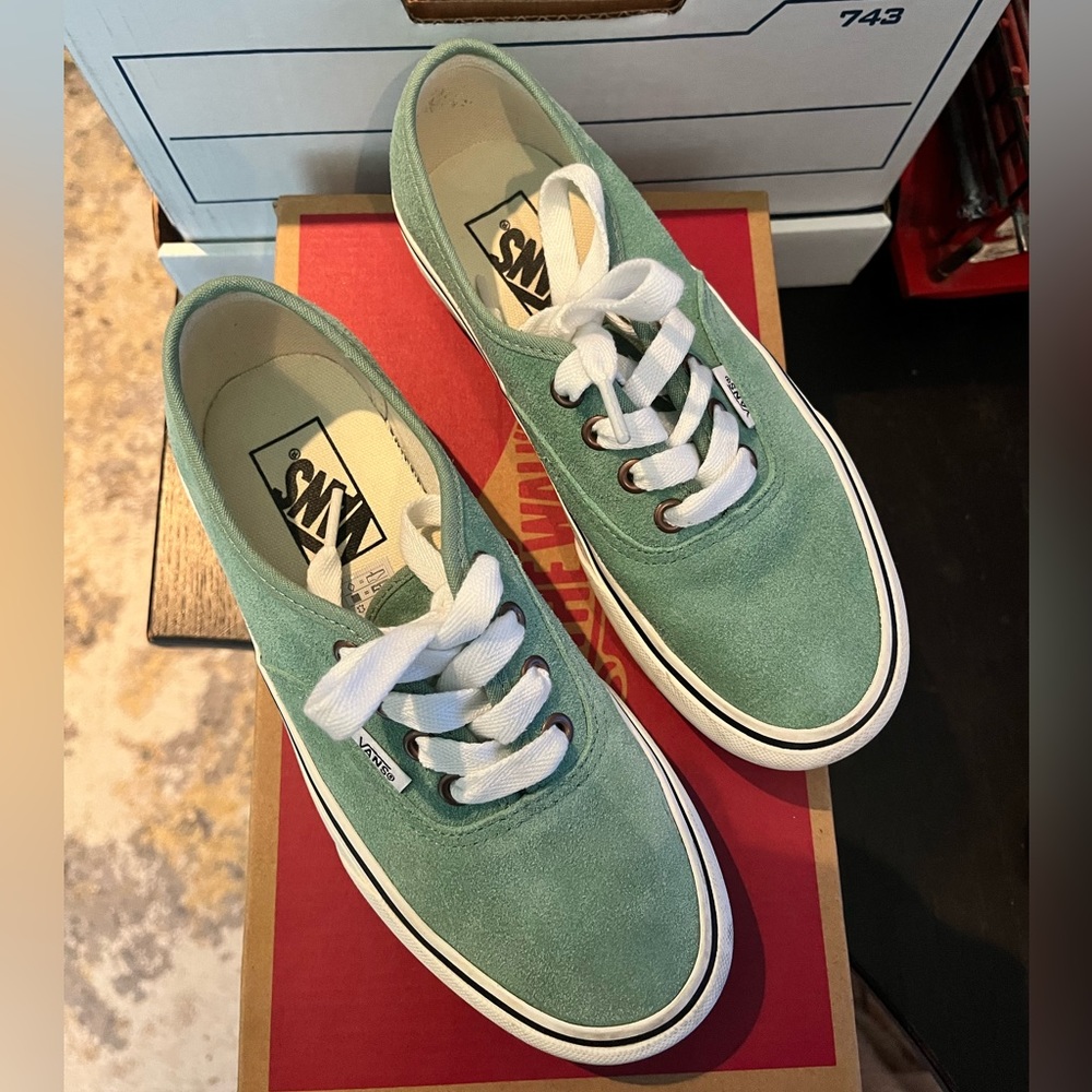 Light blue suede vans platforms size 6